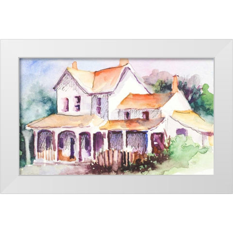 Cozy Cottage I White Modern Wood Framed Art Print by Slivka, Jane