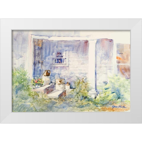 Front Porch White Modern Wood Framed Art Print by Slivka, Jane