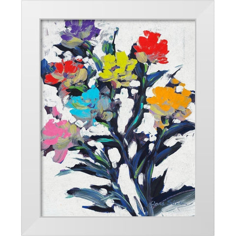 Graceful Neon White Modern Wood Framed Art Print by Slivka, Jane