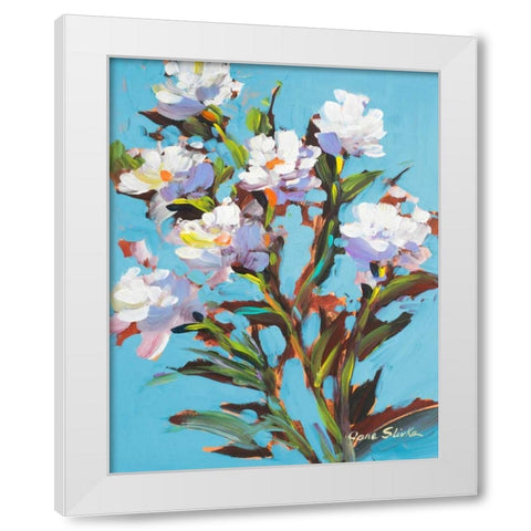 Graceful White Modern Wood Framed Art Print by Slivka, Jane