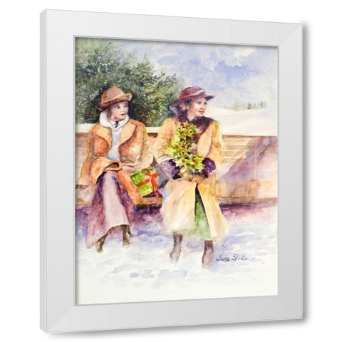 Holiday Spirit White Modern Wood Framed Art Print by Slivka, Jane