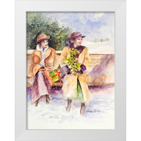 Holiday Spirit White Modern Wood Framed Art Print by Slivka, Jane