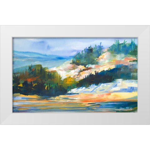 Morning Light White Modern Wood Framed Art Print by Slivka, Jane