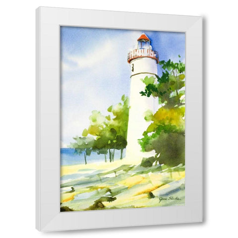 New England II White Modern Wood Framed Art Print by Slivka, Jane