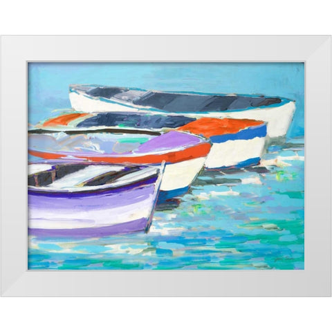 Keep Rowing White Modern Wood Framed Art Print by Slivka, Jane