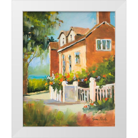 Summertime Cottage White Modern Wood Framed Art Print by Slivka, Jane