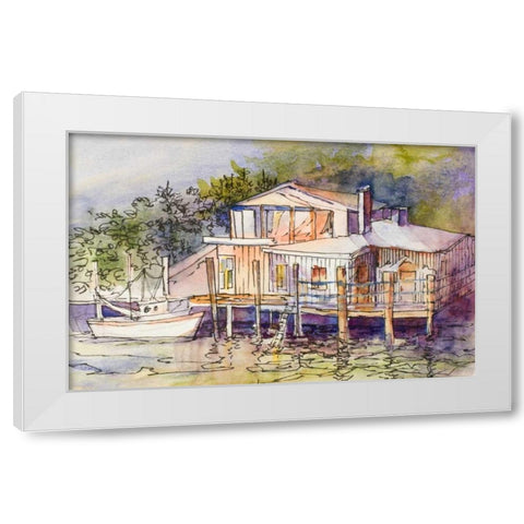 Waterfront I White Modern Wood Framed Art Print by Slivka, Jane
