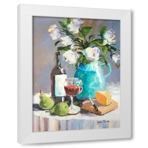 White Peonies I White Modern Wood Framed Art Print by Slivka, Jane