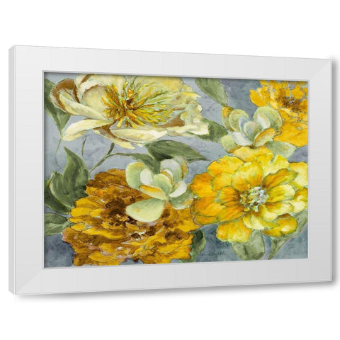 Savvy with Yellow Succulents White Modern Wood Framed Art Print by Loreth, Lanie