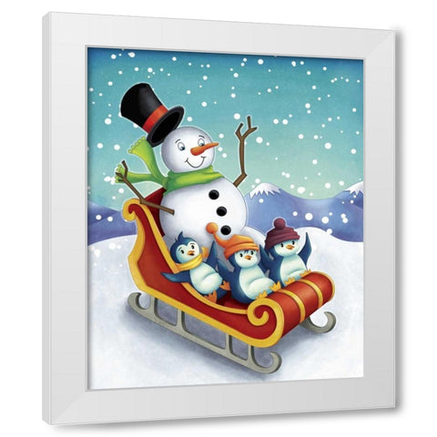 Oh the Joy III White Modern Wood Framed Art Print by Josefina