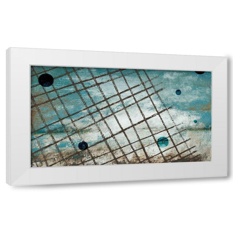 Return to the Blue Abstract I White Modern Wood Framed Art Print by Marcon, Michael