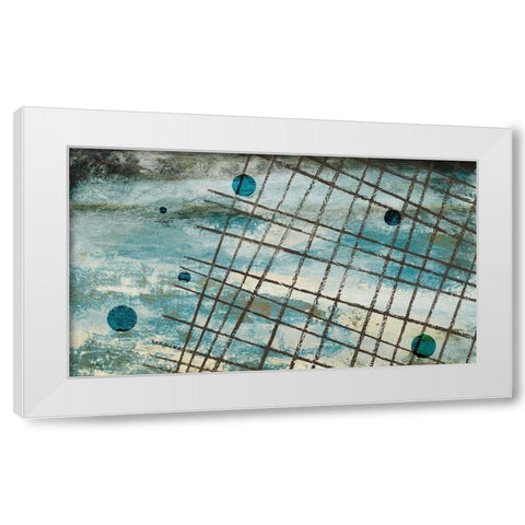 Return to the Blue Abstract II White Modern Wood Framed Art Print by Marcon, Michael