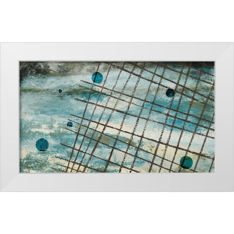 Return to the Blue Abstract II White Modern Wood Framed Art Print by Marcon, Michael
