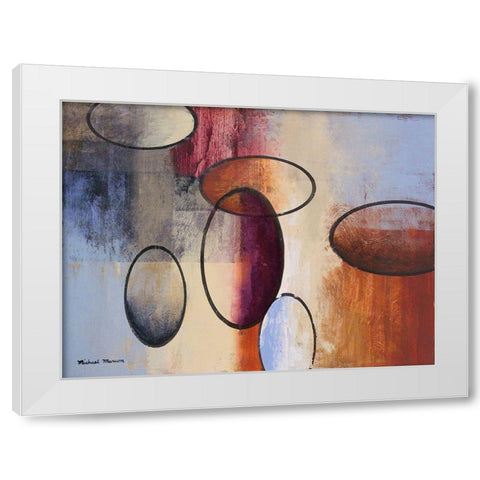 Excitement I White Modern Wood Framed Art Print by Marcon, Michael