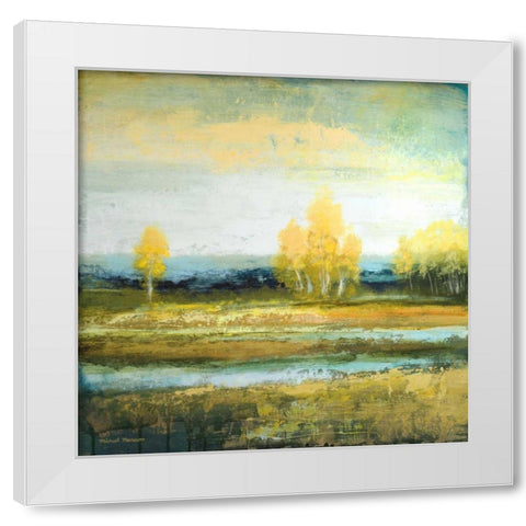 Marsh Lands I White Modern Wood Framed Art Print by Marcon, Michael