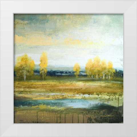 Marsh Lands II White Modern Wood Framed Art Print by Marcon, Michael