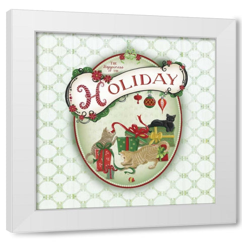 Pet Christmas II White Modern Wood Framed Art Print by Metz, Andi