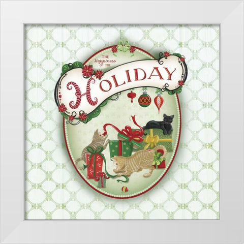 Pet Christmas II White Modern Wood Framed Art Print by Metz, Andi