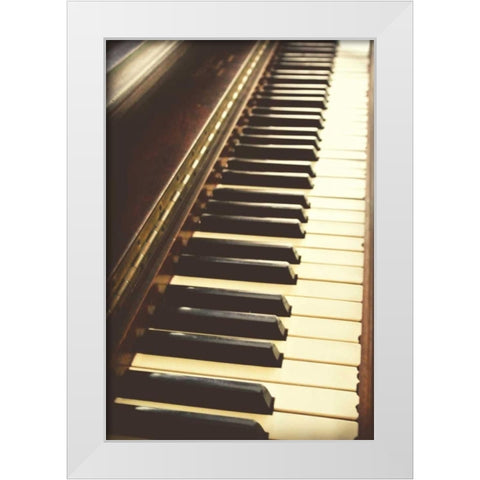 Play it Again White Modern Wood Framed Art Print by Bryant, Susan