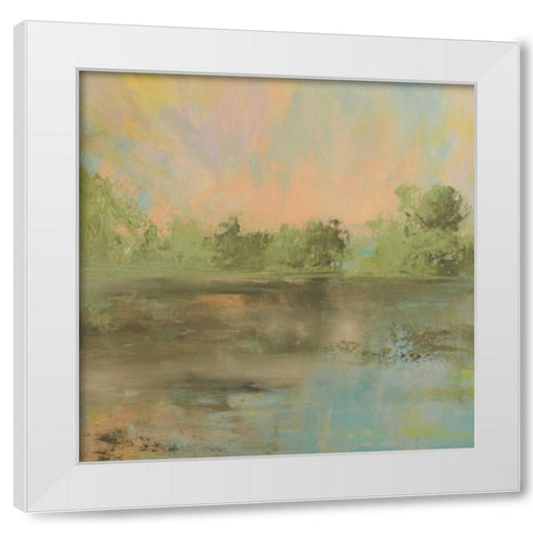 Morning water II White Modern Wood Framed Art Print by Flynn, Annie