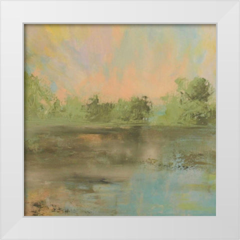 Morning water II White Modern Wood Framed Art Print by Flynn, Annie