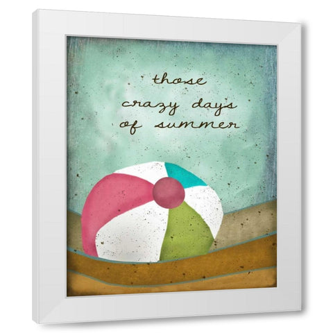 Crazy Days of Summer White Modern Wood Framed Art Print by Albert, Beth