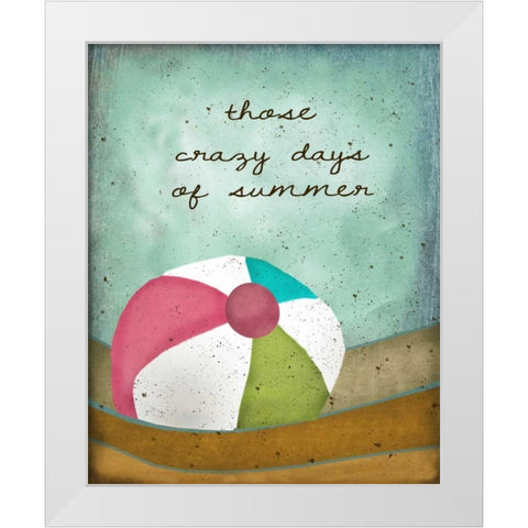 Crazy Days of Summer White Modern Wood Framed Art Print by Albert, Beth