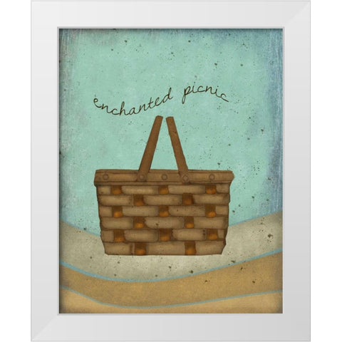 Enchanted Picnic White Modern Wood Framed Art Print by Albert, Beth
