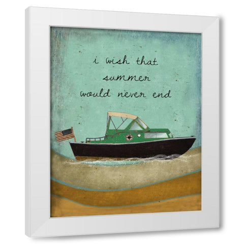Wish Summer Would Never End White Modern Wood Framed Art Print by Albert, Beth