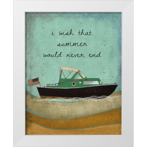 Wish Summer Would Never End White Modern Wood Framed Art Print by Albert, Beth