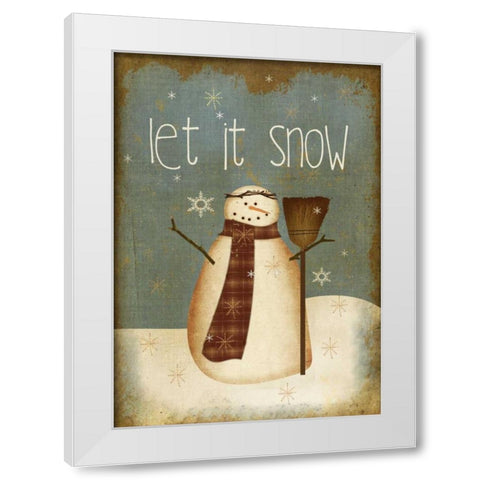 Let it Snow White Modern Wood Framed Art Print by Albert, Beth