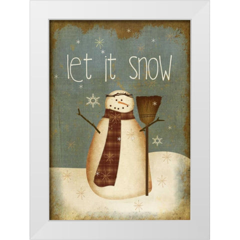 Let it Snow White Modern Wood Framed Art Print by Albert, Beth