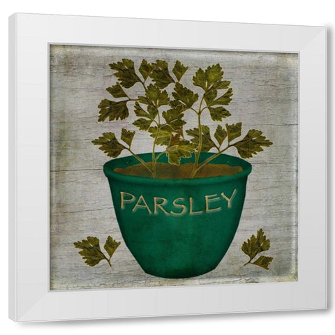 Herb Parsley White Modern Wood Framed Art Print by Albert, Beth