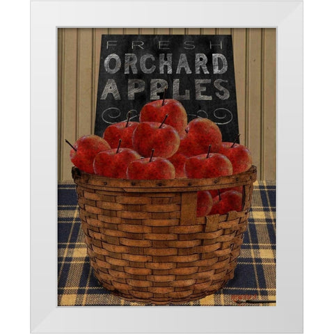 Orchard Apples White Modern Wood Framed Art Print by Albert, Beth