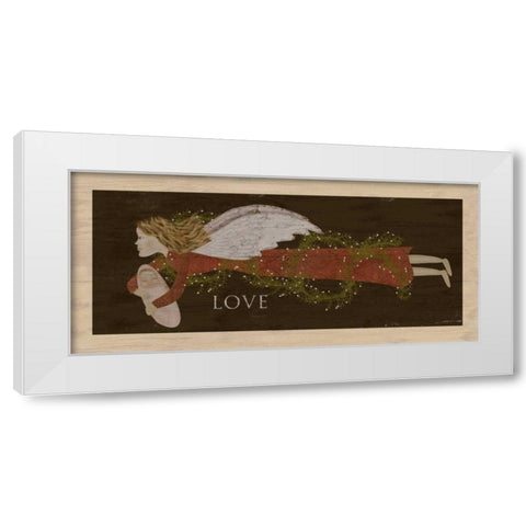Angel Love White Modern Wood Framed Art Print by Albert, Beth