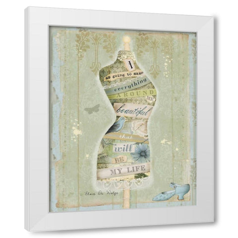 Make Everything Beautiful White Modern Wood Framed Art Print by Albert, Beth