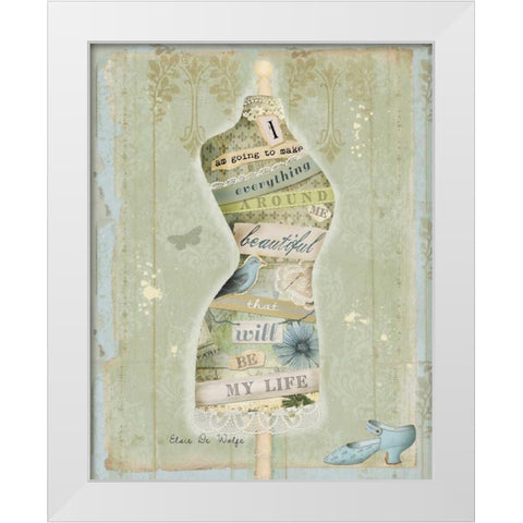 Make Everything Beautiful White Modern Wood Framed Art Print by Albert, Beth