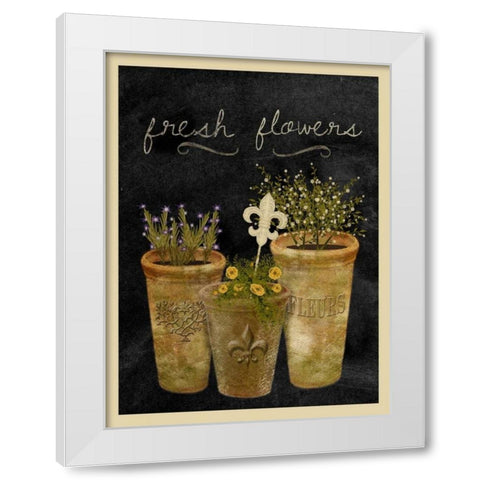Fresh Flowers I White Modern Wood Framed Art Print by Albert, Beth