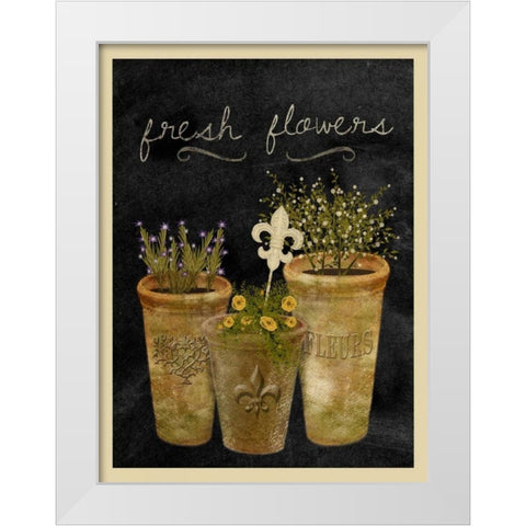 Fresh Flowers I White Modern Wood Framed Art Print by Albert, Beth