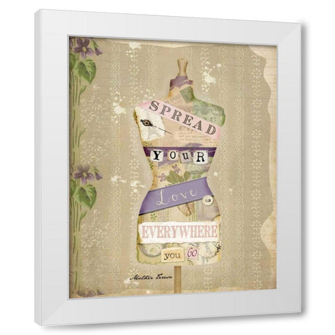 Spread Your Love White Modern Wood Framed Art Print by Albert, Beth
