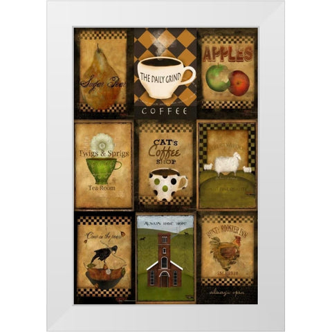 Kitchen Tiles White Modern Wood Framed Art Print by Albert, Beth