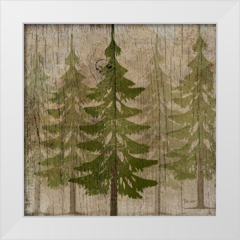 Pines White Modern Wood Framed Art Print by Albert, Beth
