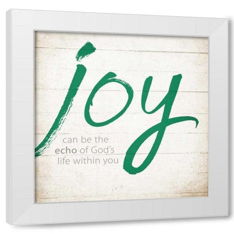Joy White Modern Wood Framed Art Print by Drotz, Dallas