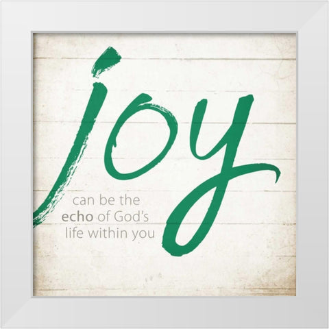 Joy White Modern Wood Framed Art Print by Drotz, Dallas
