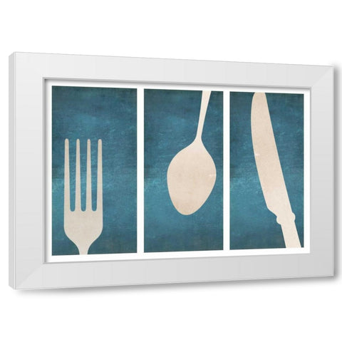 Flatware II White Modern Wood Framed Art Print by Drotz, Dallas