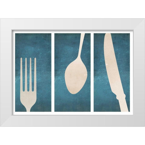 Flatware II White Modern Wood Framed Art Print by Drotz, Dallas