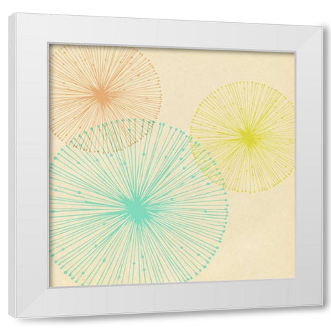 Circle Float White Modern Wood Framed Art Print by Drotz, Dallas