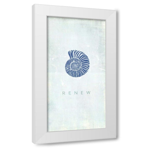 Seashell Renew White Modern Wood Framed Art Print by Drotz, Dallas