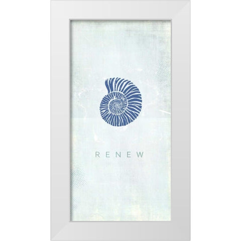 Seashell Renew White Modern Wood Framed Art Print by Drotz, Dallas