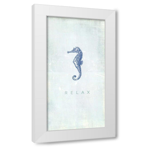 Seashell Relax White Modern Wood Framed Art Print by Drotz, Dallas
